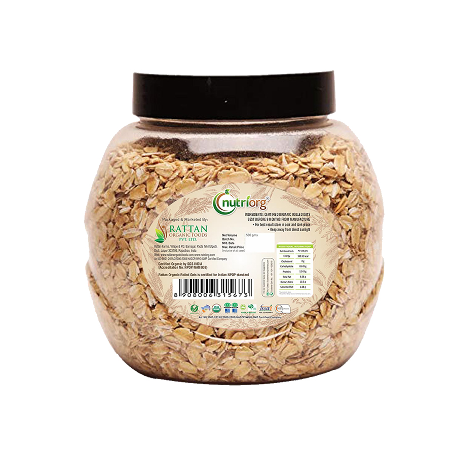 Picture of Nutriorg Certified Organic Rolled Oats 500g
