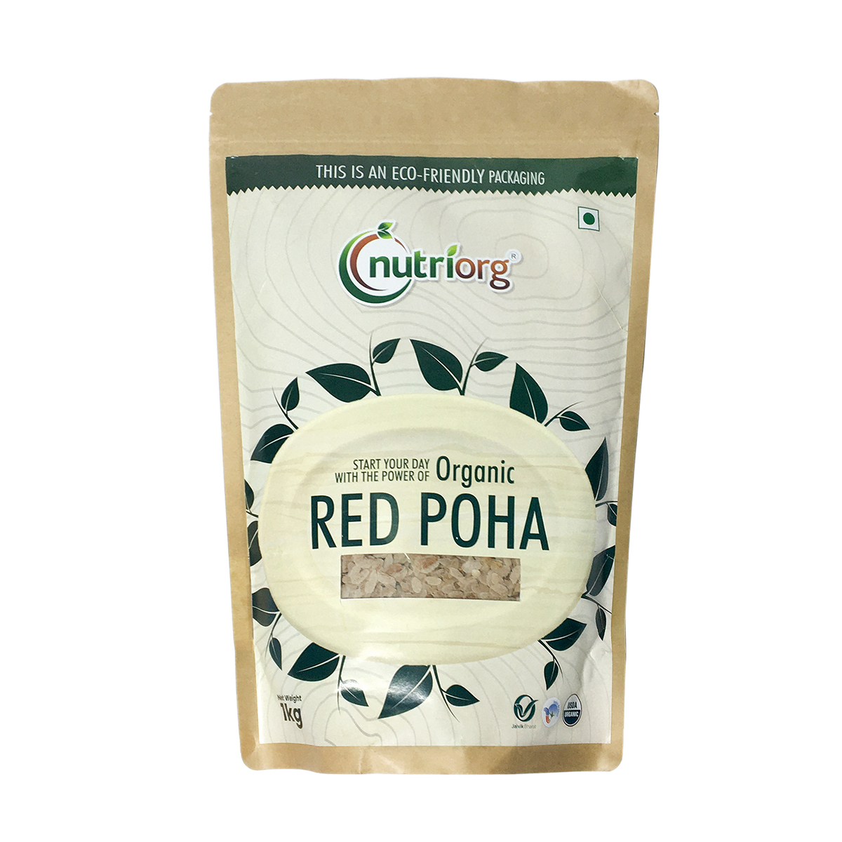 Picture of Nutriorg Certified Organic Red Poha 1kg ( Pack of 2)