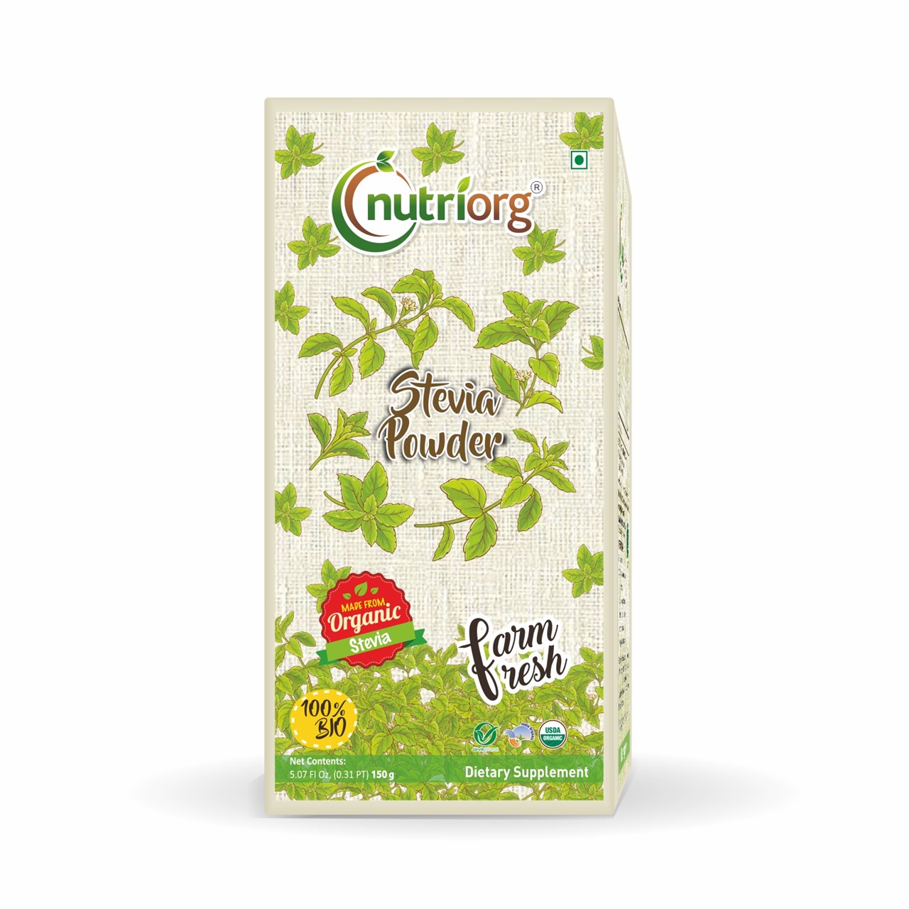 Show details for Nutriorg Certified Organic Stevia Powder - 150 gm Picture of Nutriorg Certified Organic Stevia Powder - 150 gm