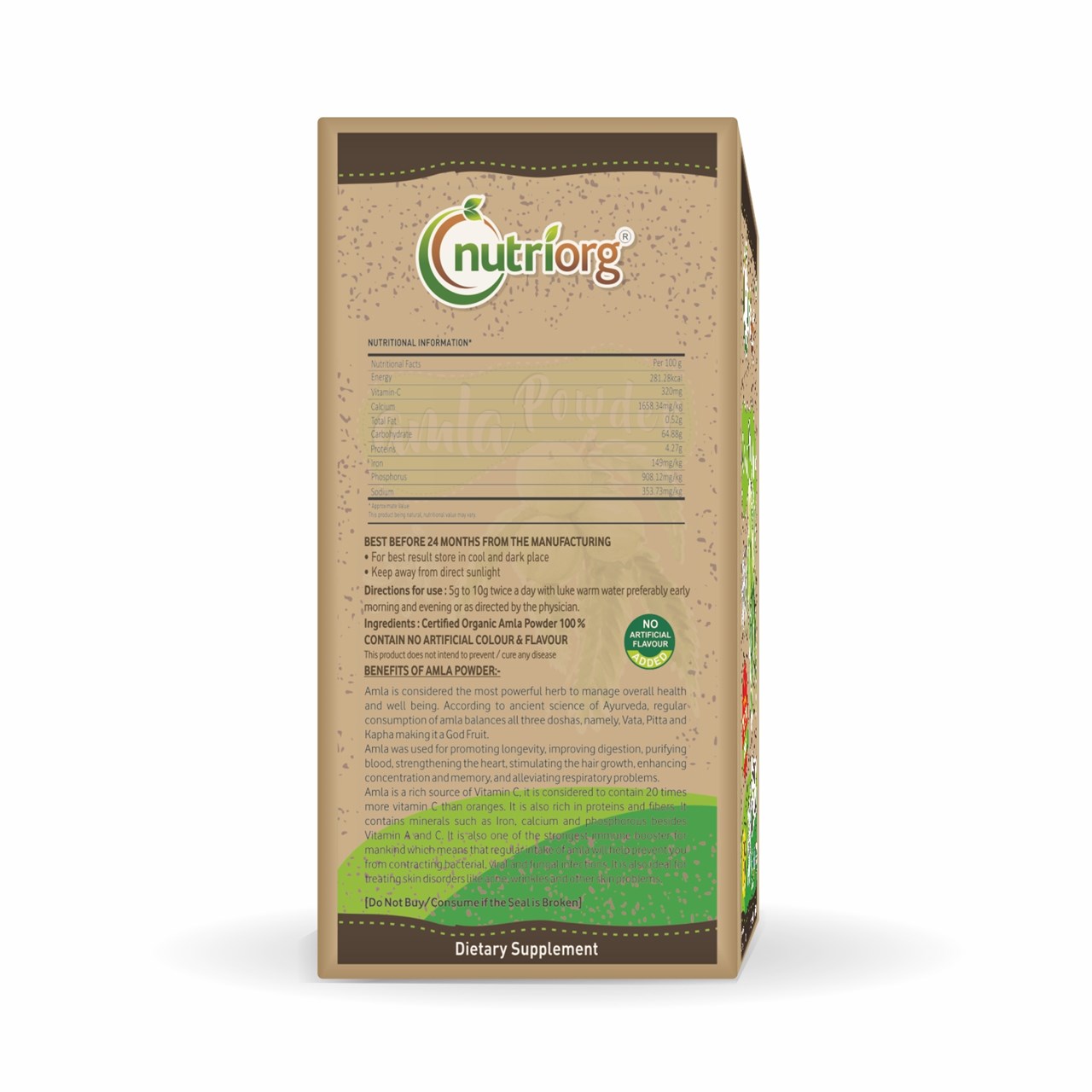 Picture of Nutriorg Certified Organic Amla Powder 250g