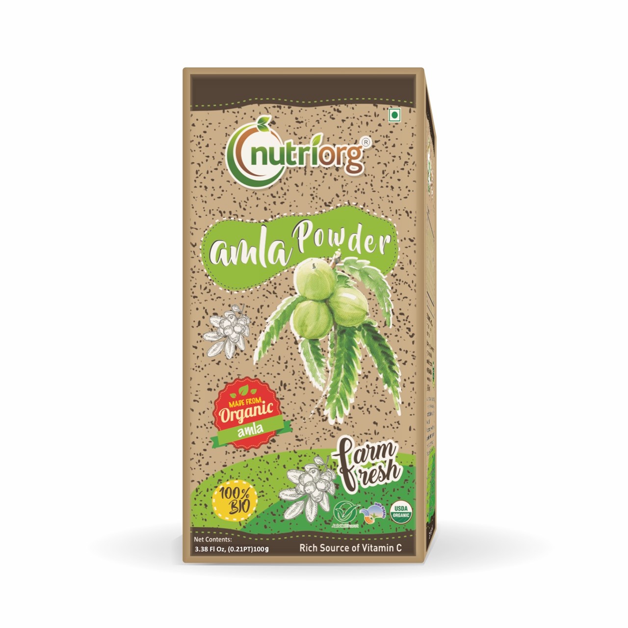 Picture of Nutriorg Certified Organic Amla Powder 100g ( Pack of 3)