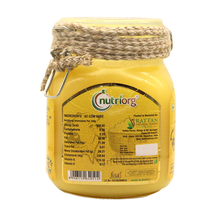 Picture of Nutriorg A2 Rich Cow Ghee 1000 ml