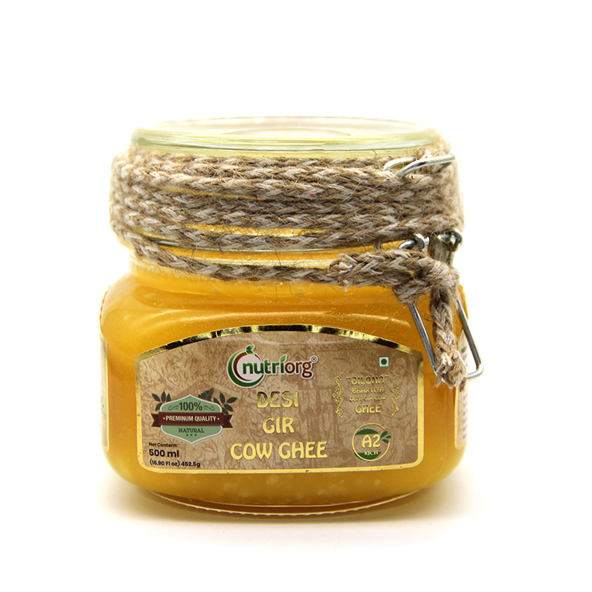Picture of Nutriorg Certified Organic Cow Ghee 500 ml