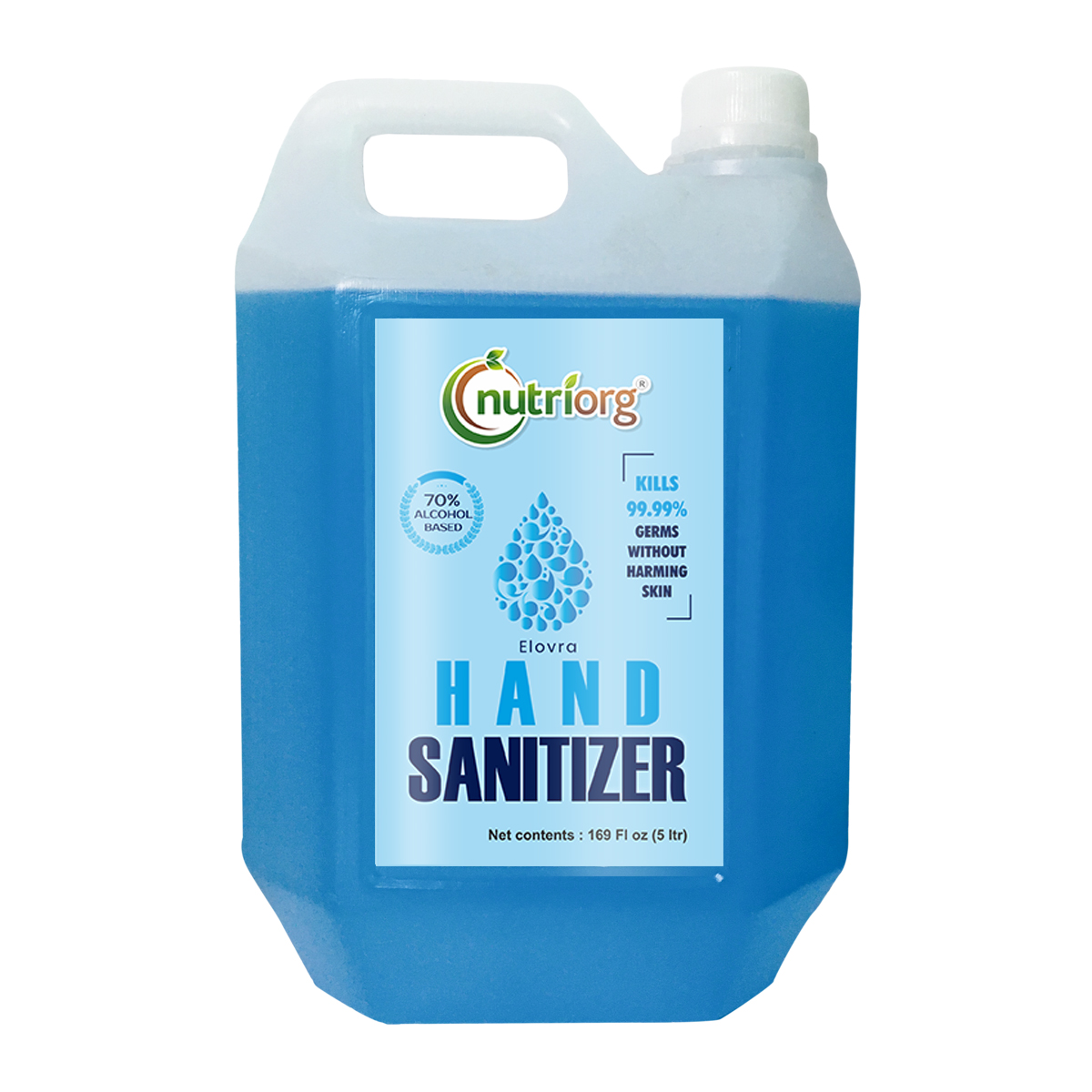 Picture of Nutriorg Elovra Liquid Hand Sanitizer 5 ltr