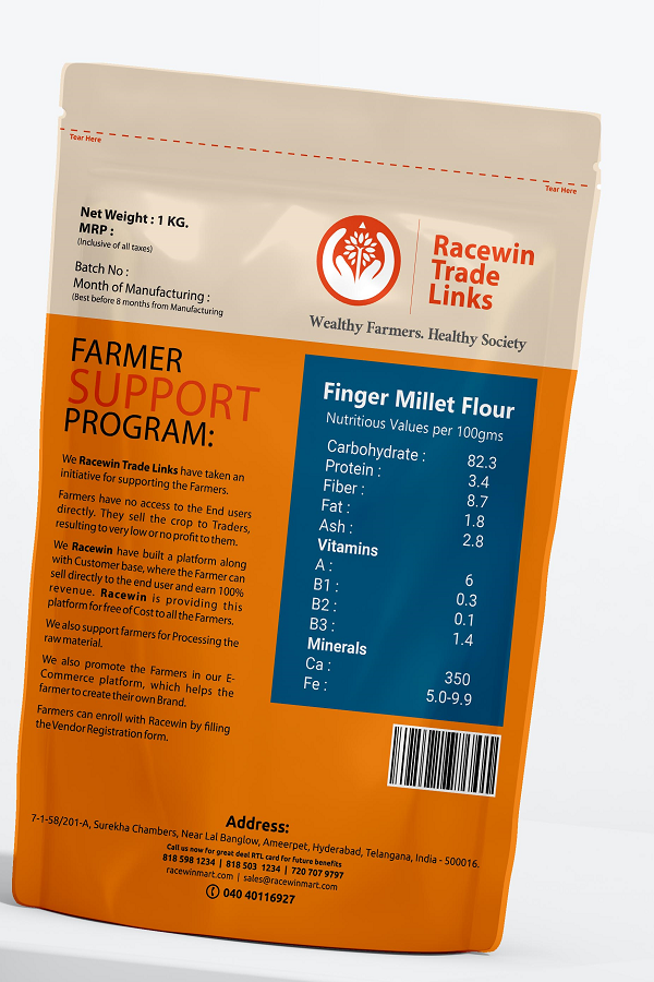Picture of finger millet (Ragi) Flour 1000 Grams