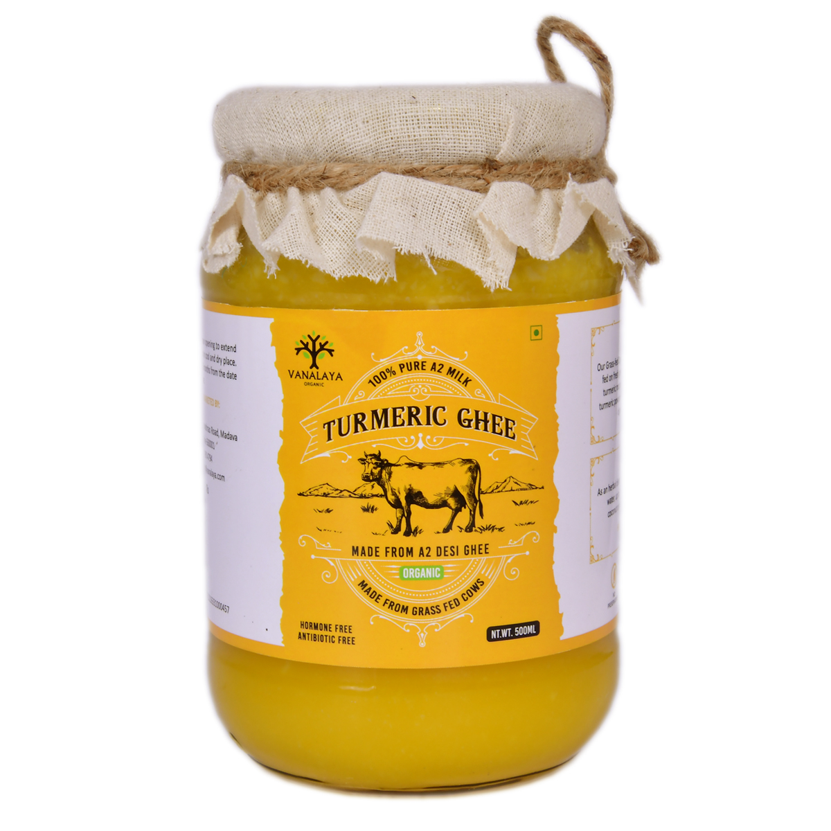 Show details for Vanalaya Turmeric Ghee Infused with Turmeric Root Powder Extract for Digestion Superfood  Immunity Booster - 500ml Picture of Vanalaya Turmeric Ghee Infused with Turmeric Root Powder Extract for Digestion Superfood  Immunity Booster - 500ml