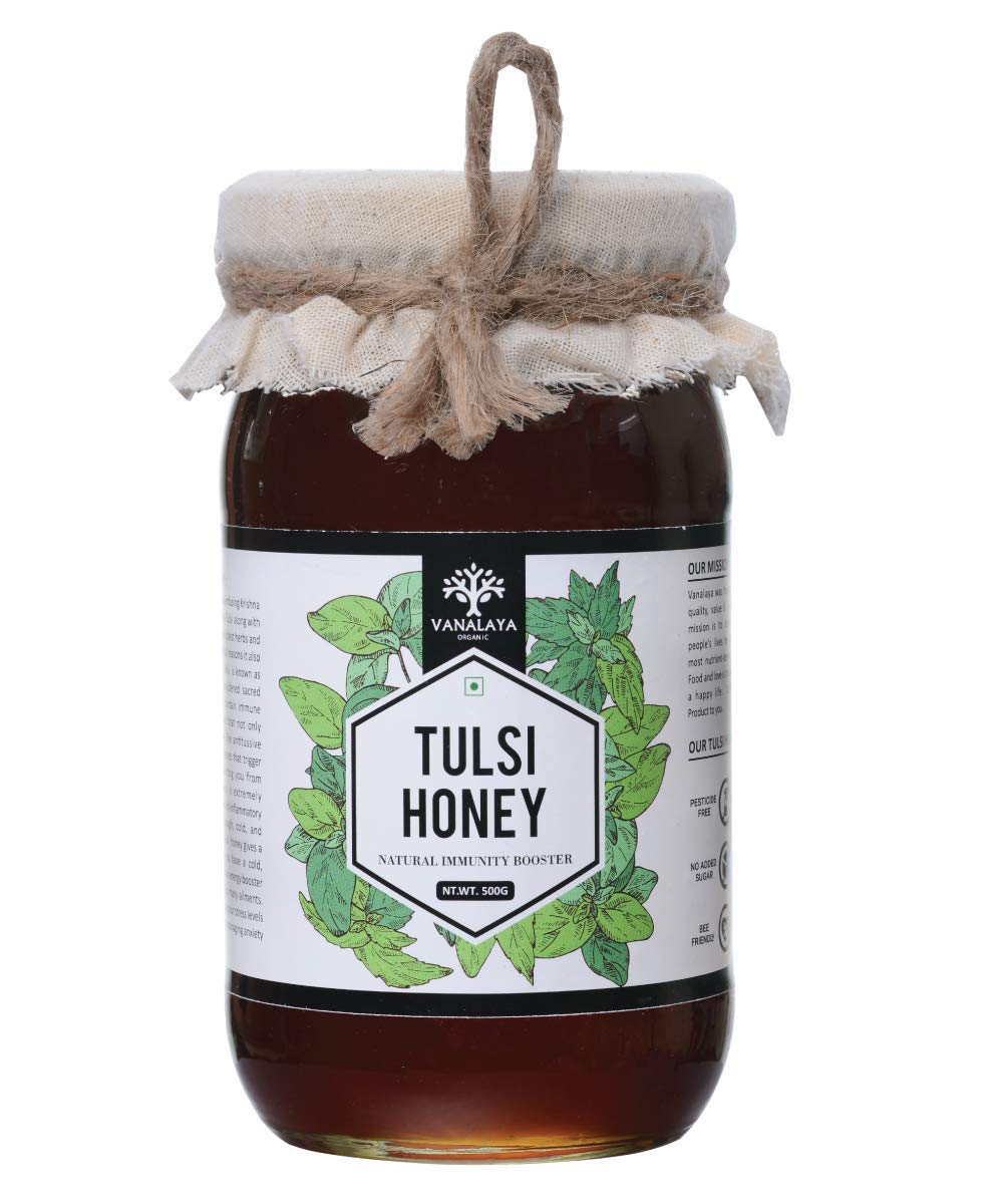 Picture of Vanalaya Tulsi honey Infused with Tulsi Extract Immunity booster Pure & Natural 500gm