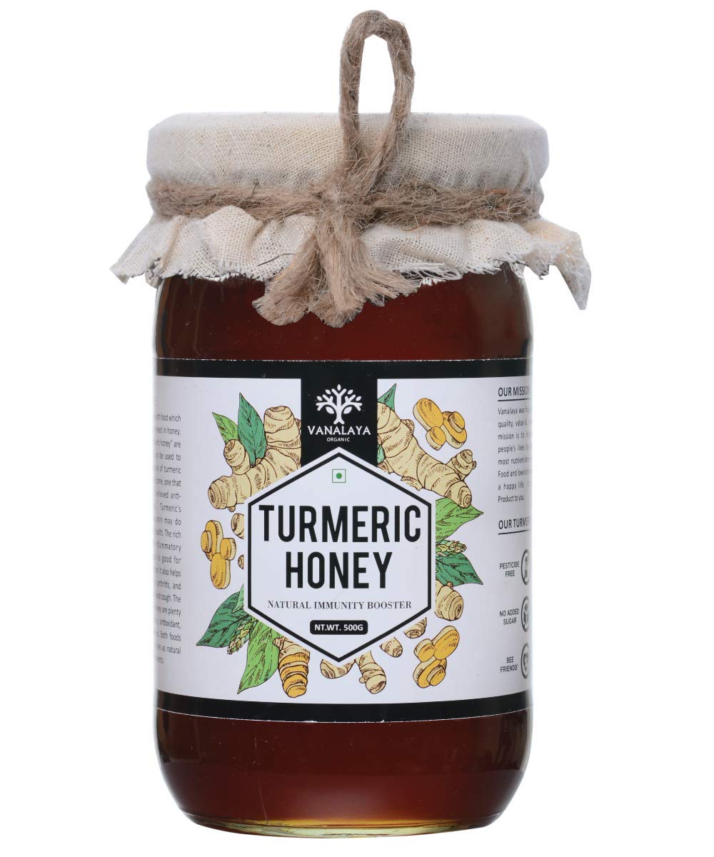 Picture of Vanalaya Turmeric Honey Infused with Turmeric Extract for Immunity Boosting and Digestion - 500 GM