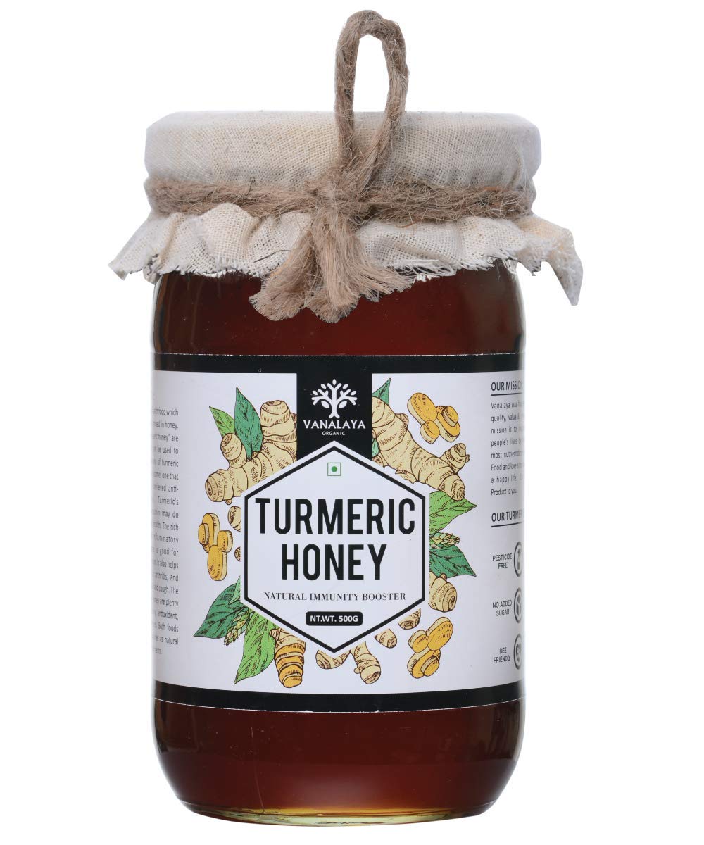 Show details for Vanalaya Turmeric Honey Infused with Turmeric Extract for Immunity Boosting and Digestion - 500 GM Picture of Vanalaya Turmeric Honey Infused with Turmeric Extract for Immunity Boosting and Digestion - 500 GM