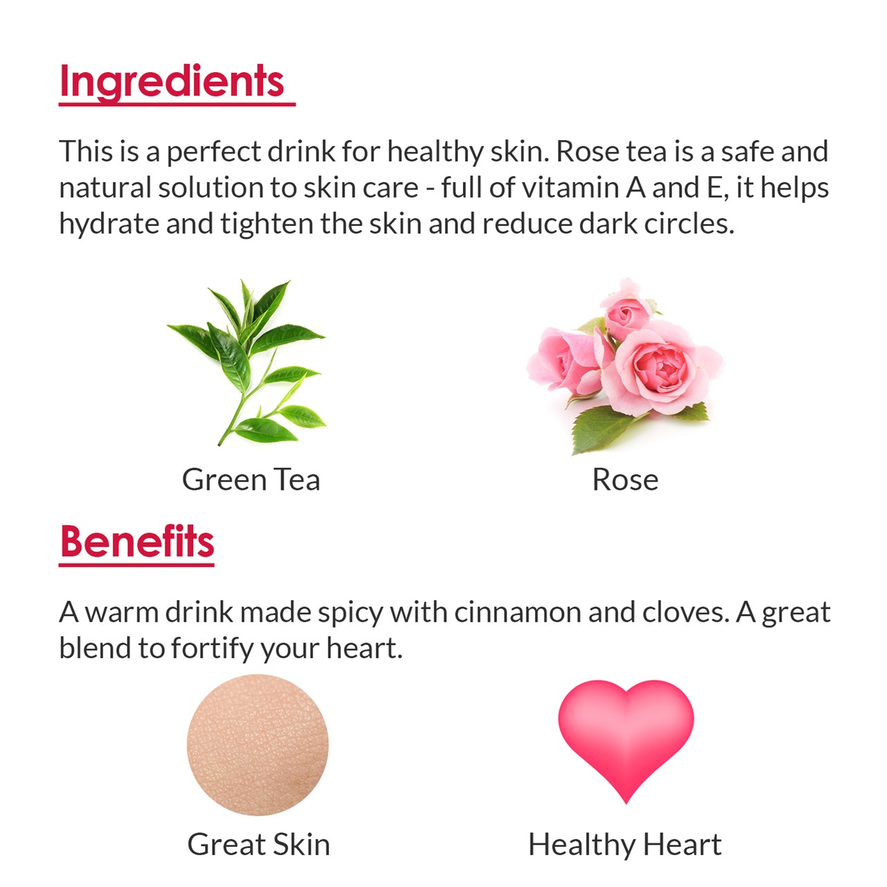 Picture of Vanalaya Rose Tea For Glowing Skin, Weight loss Made with 100% Natural Rose Petals - 30 gm