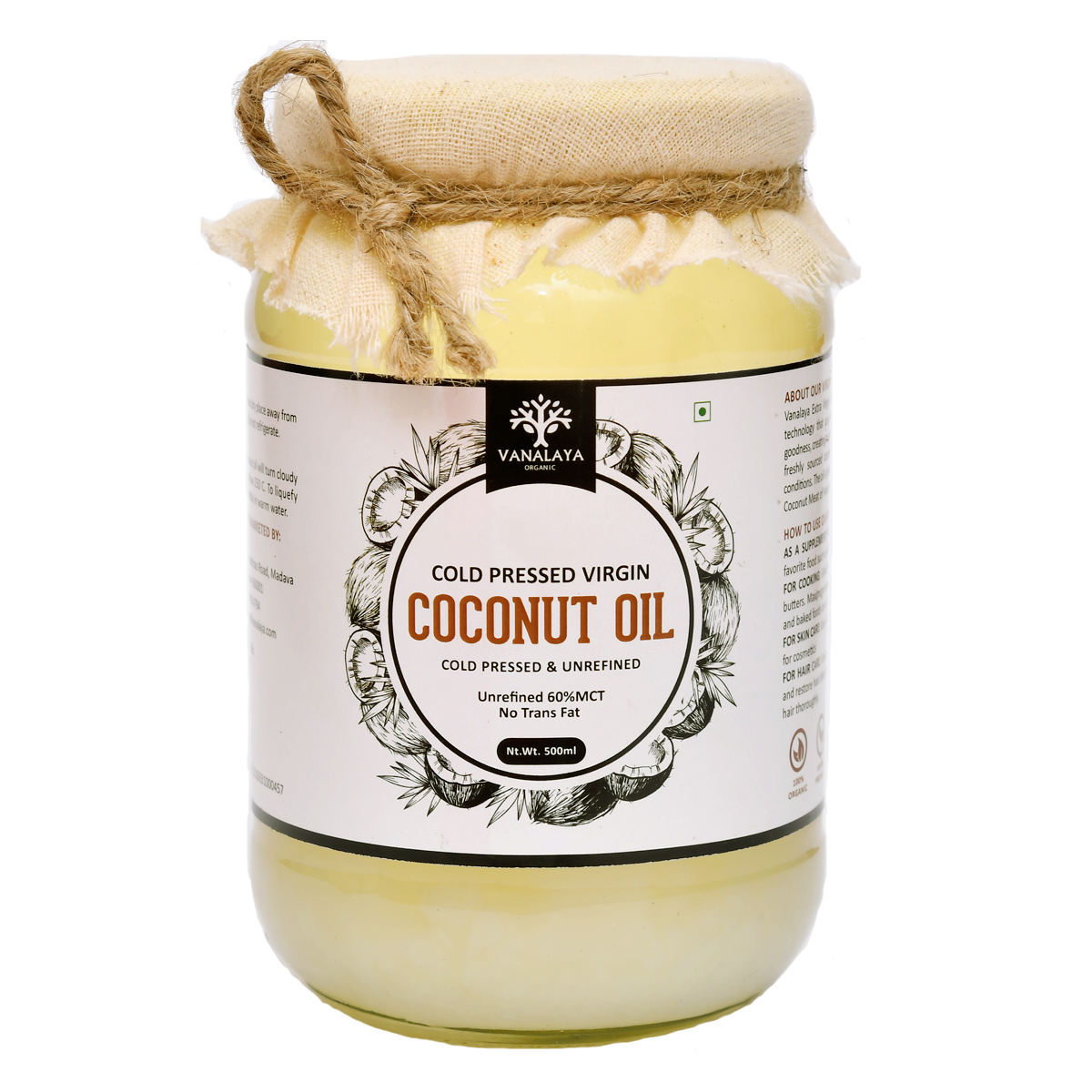 Show details for Vanalaya cold Pressed Virgin coconut oil Edible oil for Cooking skin hair and skin- 500mlVanalaya cold Pressed Virgin coconut oil Edible oil for Cooking skin hair and skin- 500ml Picture of Vanalaya cold Pressed Virgin coconut oil Edible oil for Cooking skin hair and skin- 500mlVanalaya cold Pressed Virgin coconut oil Edible oil for Cooking skin hair and skin- 500ml