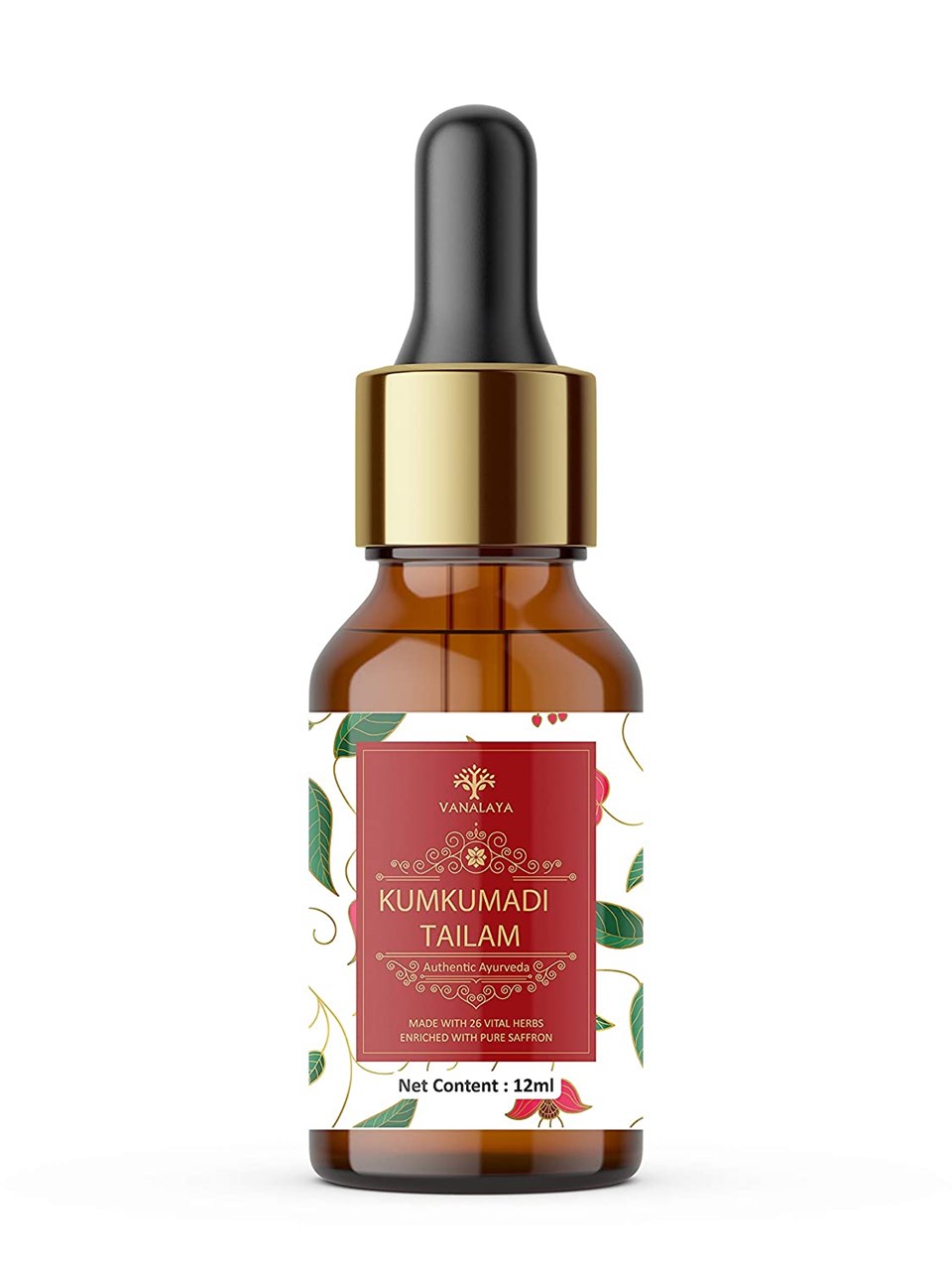 Show details for Vanalaya kumkumadi tailam for skin lightening, Anti-ageing, Night serum for face and glowing skin 12ml Picture of Vanalaya kumkumadi tailam for skin lightening, Anti-ageing, Night serum for face and glowing skin 12ml