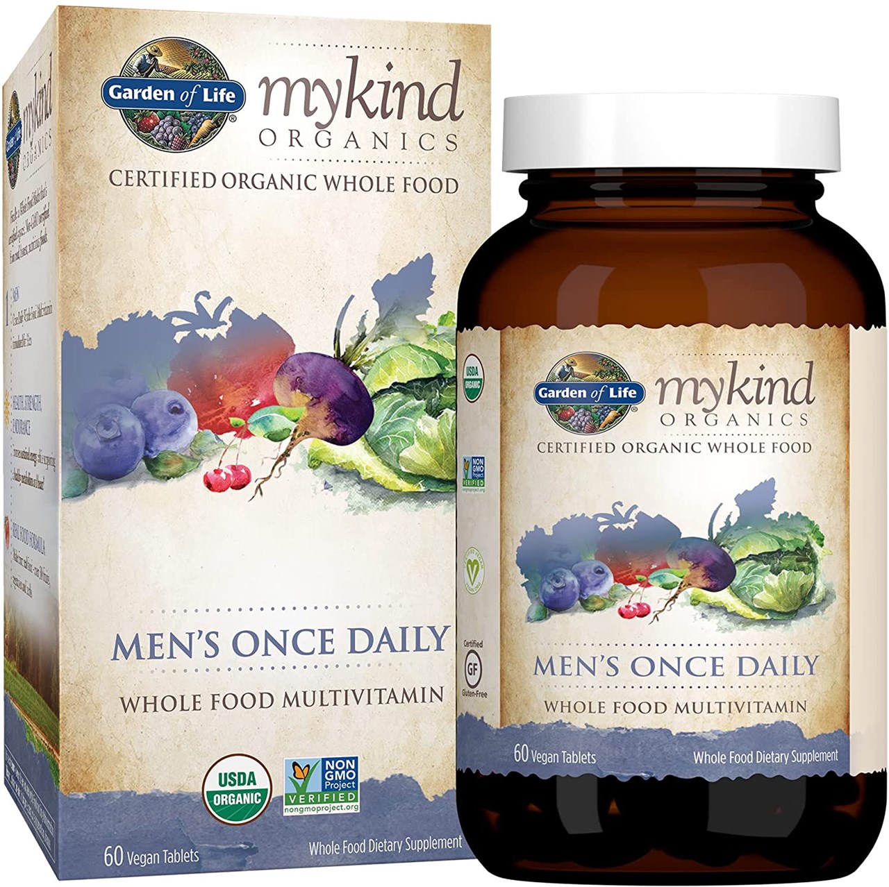Picture of mykind Organics Mens Multi 60 Tabs By Garden of Life 