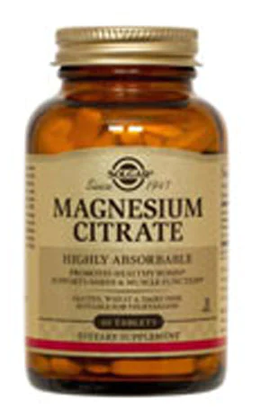 Picture of Magnesium Citrate Tablets 120 Tabs By Solgar