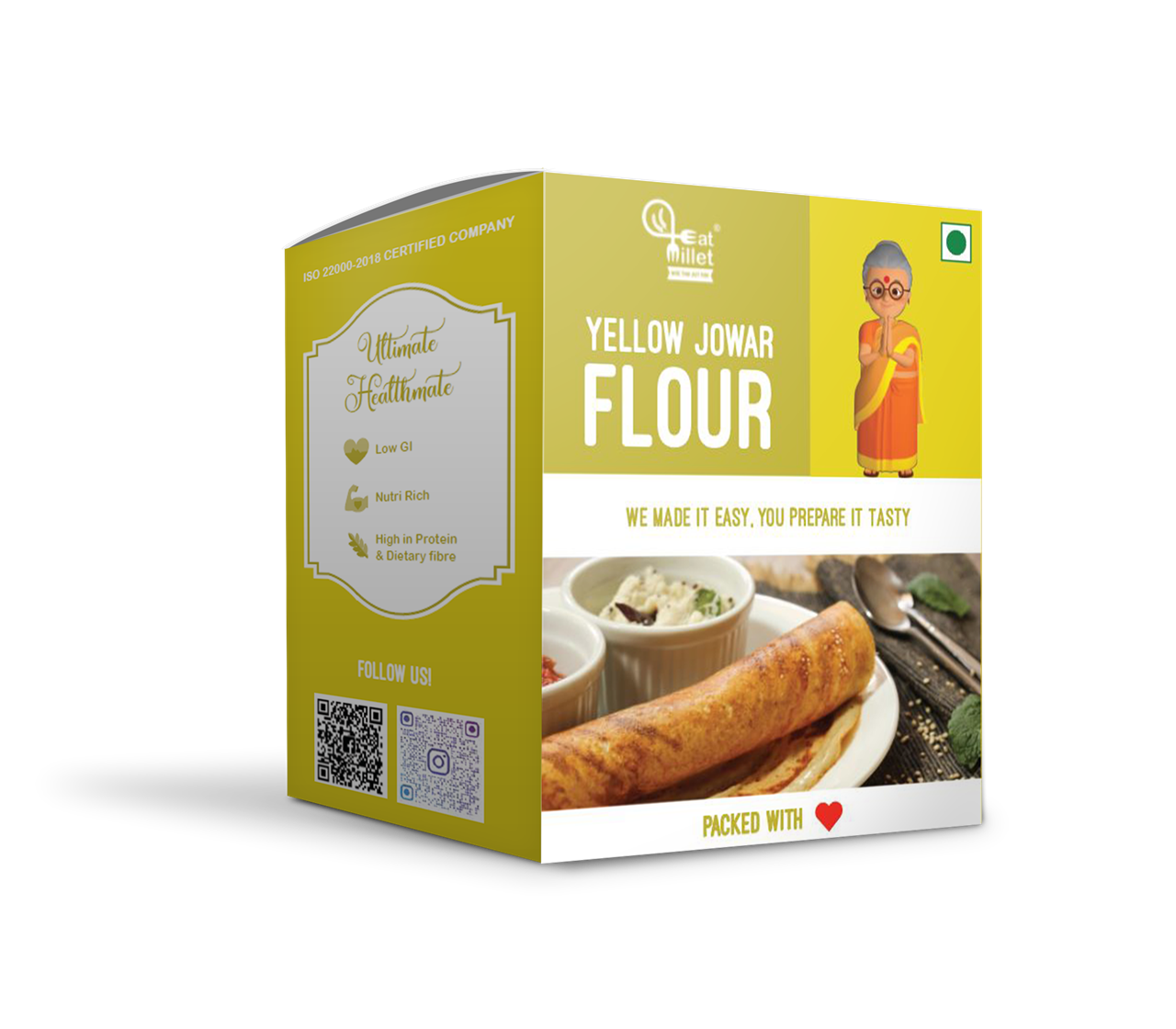 Picture of Eat Millet Yellow Jowar Flour (Buy 1Get 1 Free) - 700 gms