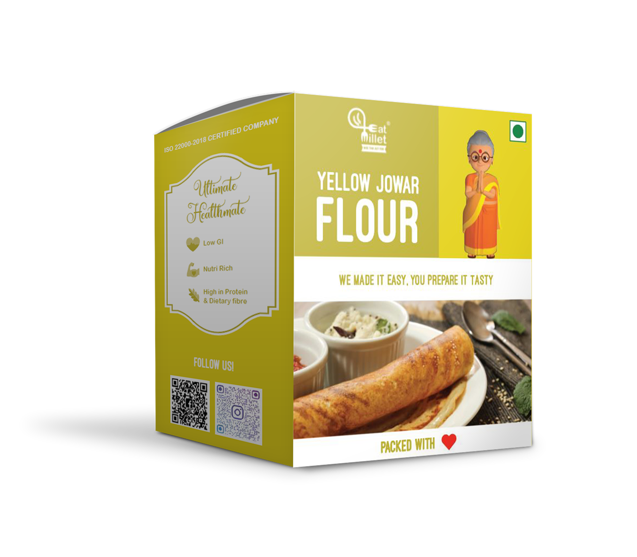 Show details for Eat Millet Yellow Jowar Flour (Buy 1Get 1 Free) - 700 gms Picture of Eat Millet Yellow Jowar Flour (Buy 1Get 1 Free) - 700 gms