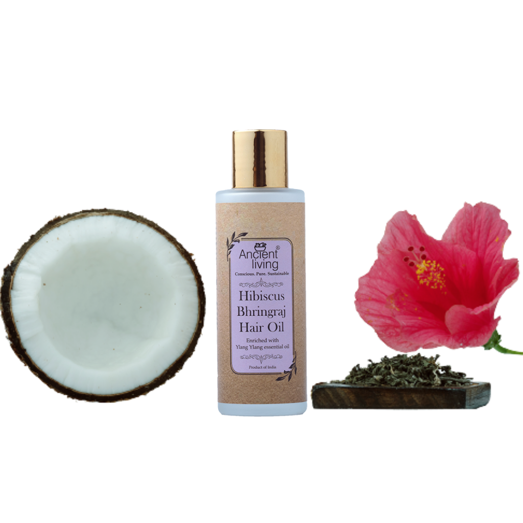 Show details for Ancient Living Hibiscus & Bhringraj Hair Oil - Glass Bottle-100ml Picture of Ancient Living Hibiscus & Bhringraj Hair Oil - Glass Bottle-100ml