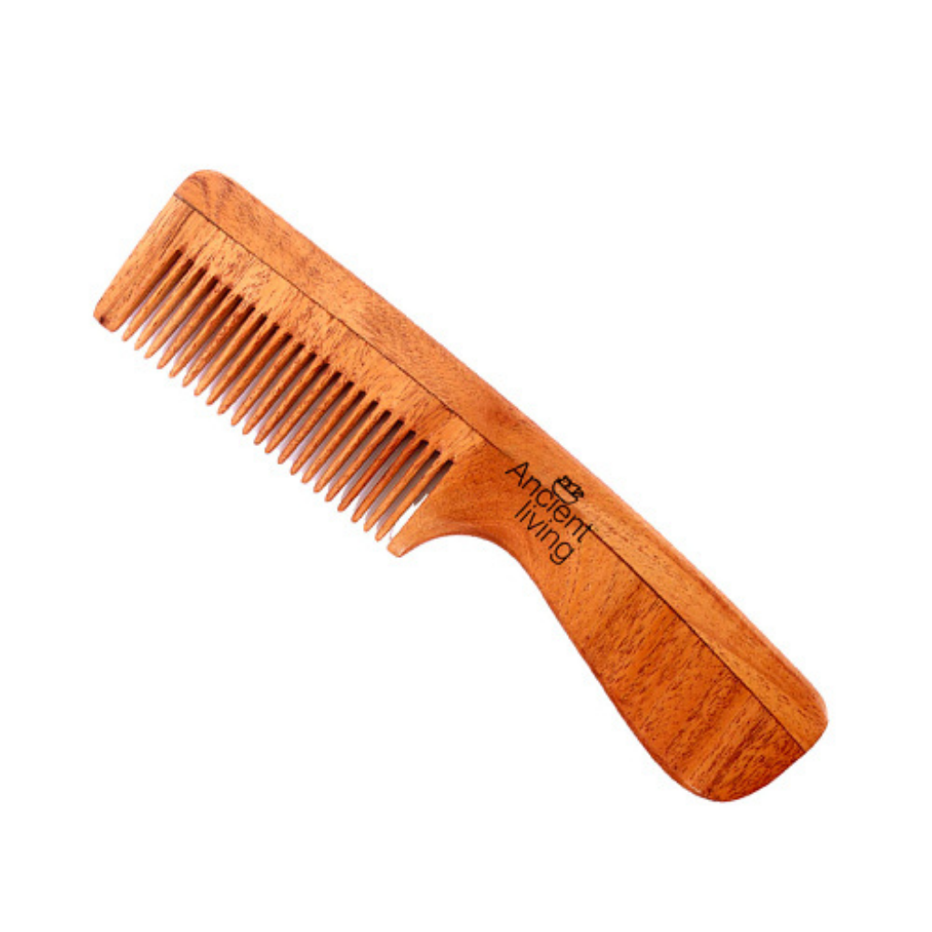 Show details for Ancient Living Neem Wood Comb With Handle Picture of Ancient Living Neem Wood Comb With Handle