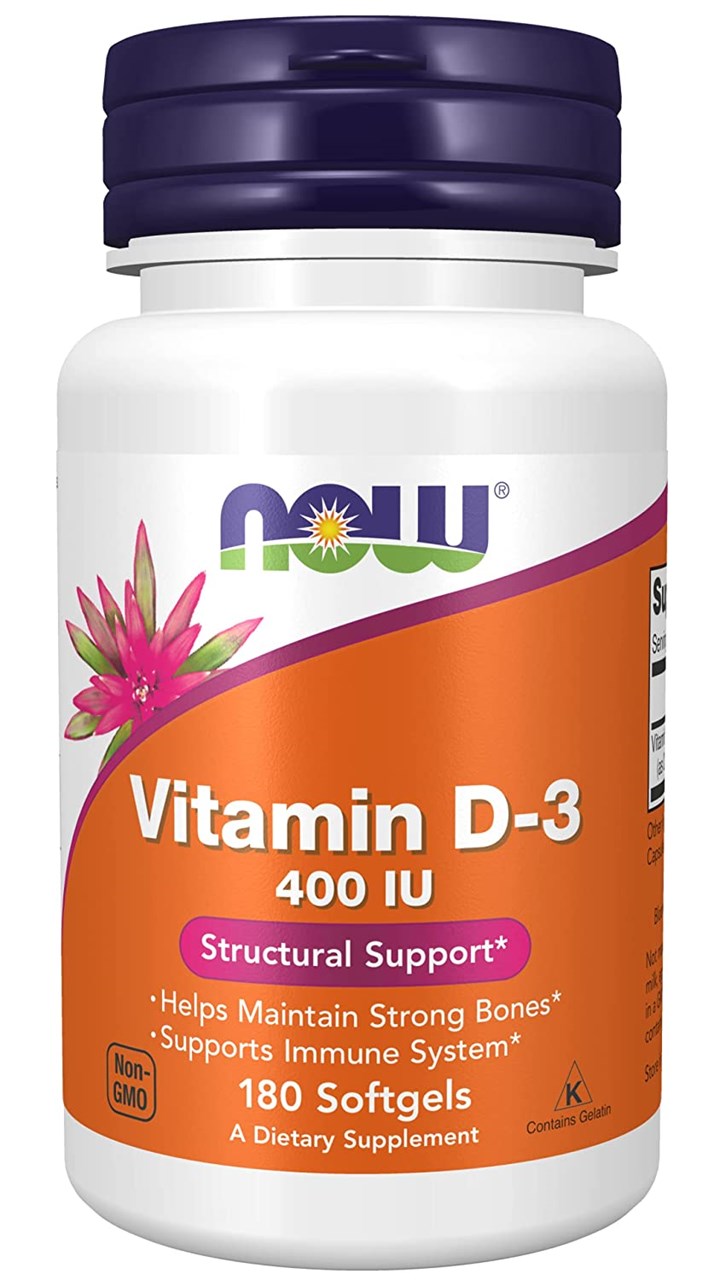 Show details for Now Foods Vitamin D-3 400IU - 180 softgels Picture of Now Foods Vitamin D-3 400IU - 180 softgels