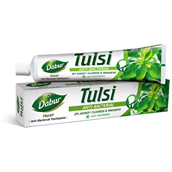 Show details for Dabur Herb'l Tulsi - Anti-Bacterial Toothpaste - 200 gm Picture of Dabur Herb'l Tulsi - Anti-Bacterial Toothpaste - 200 gm