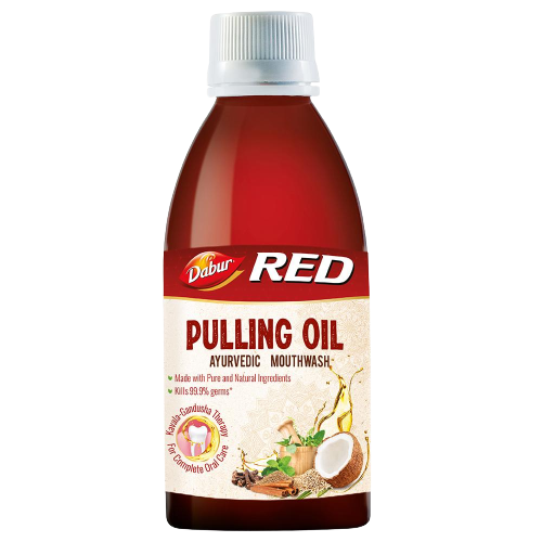 Picture of Dabur Red Pulling Oil Ayurvedic Mouthwash - 195 ml