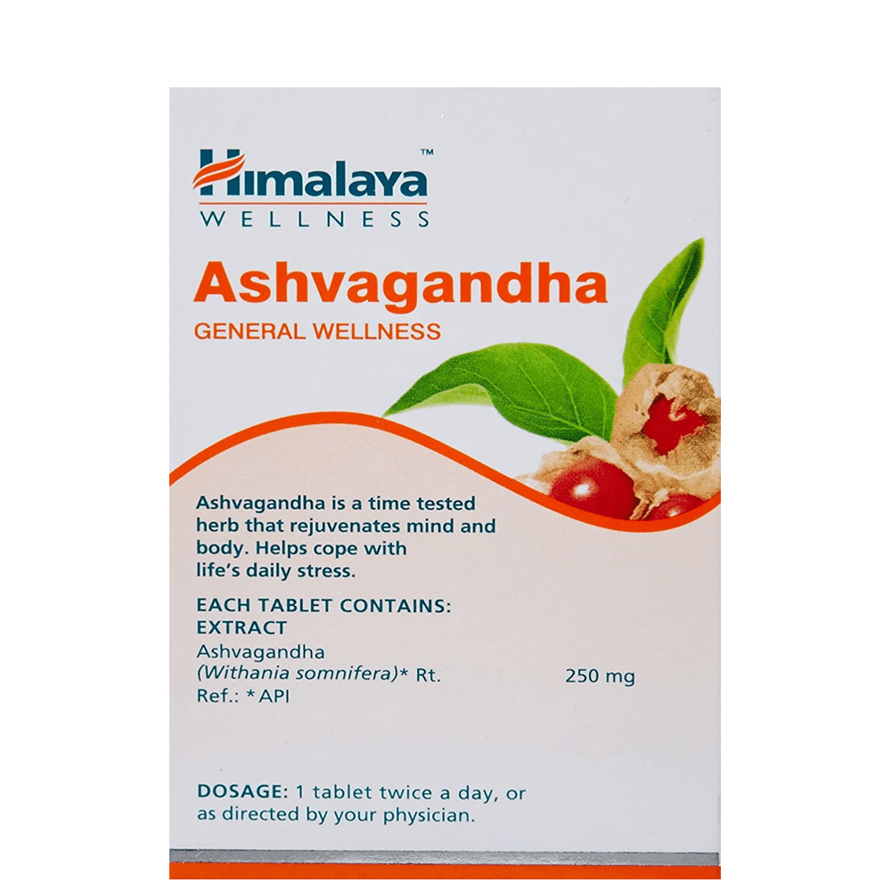 Picture of Himalaya Ashvagandha Tablets - General Wellness 60 Tablets - Pack of 1 