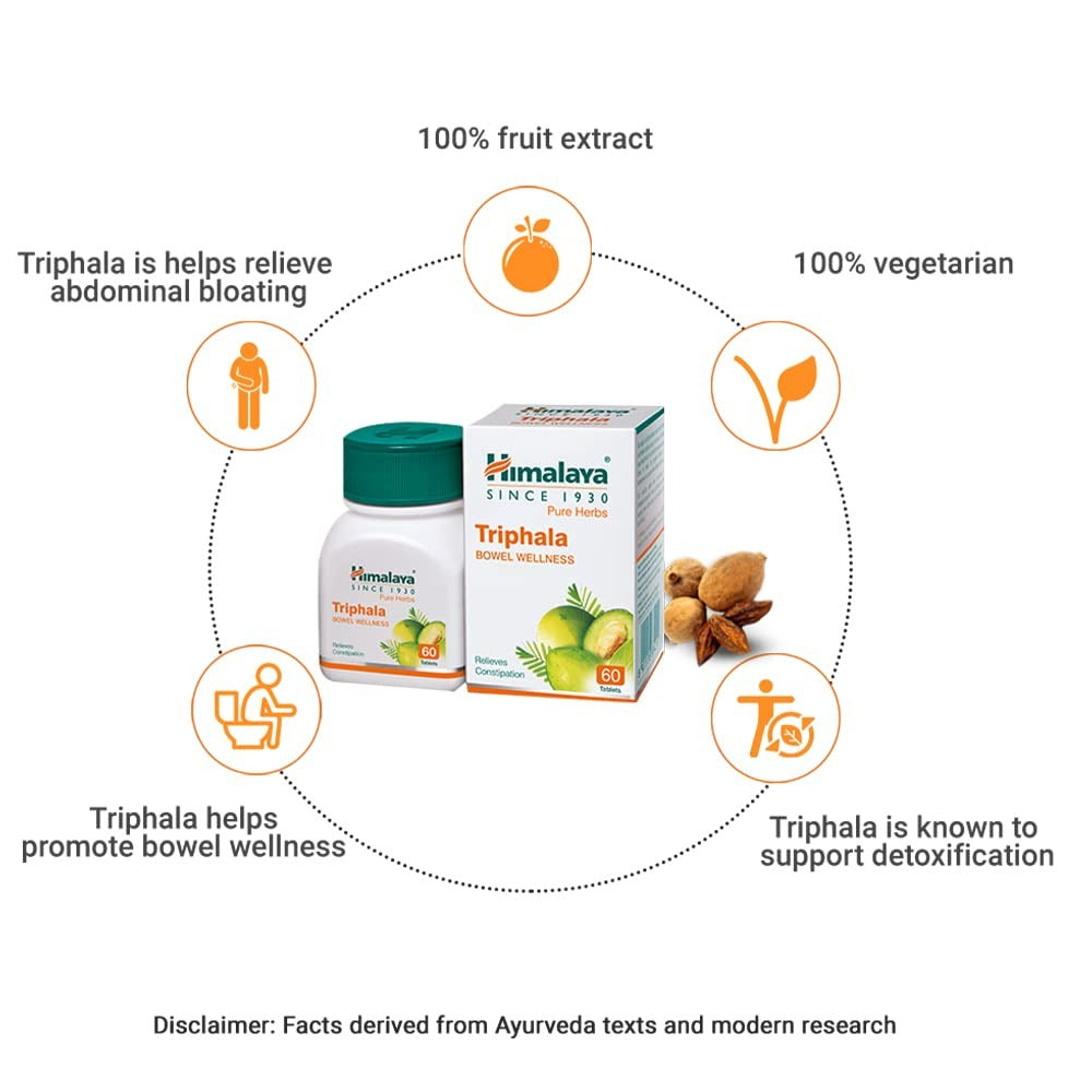 Picture of Himalaya Wellness Pure Herbs Triphala Bowel Wellness - Pack of 1 - 60 Tablets