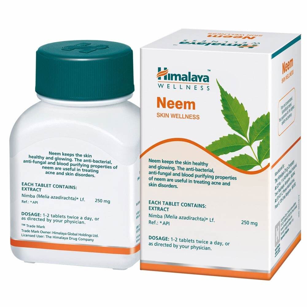 Picture of Himalaya Wellness Pure Herbs Neem Skin Wellness - 60 Tablets - Pack of 1