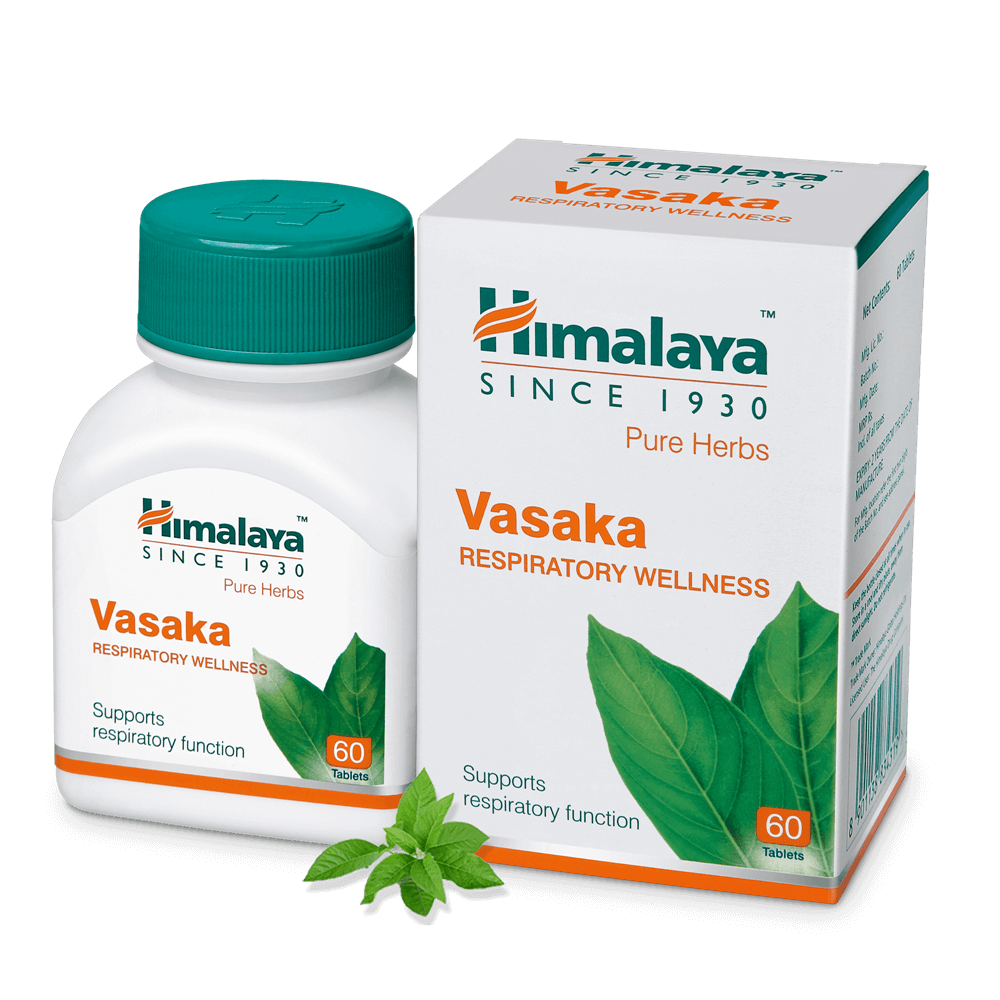 Picture of Himalaya Herbals - Vasaka Respiratory Wellness - Pack of 1 - 60 Tablets 