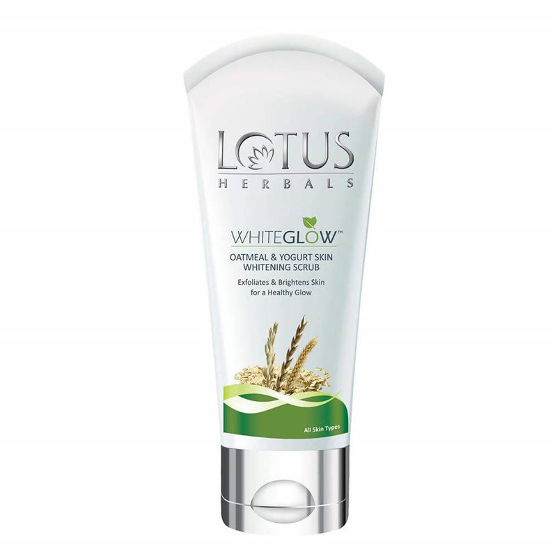 Show details for Lotus Herbals White Glow Oatmeal And Yogurt Skin Whitening Scrub - 100 GM Picture of Lotus Herbals White Glow Oatmeal And Yogurt Skin Whitening Scrub - 100 GM