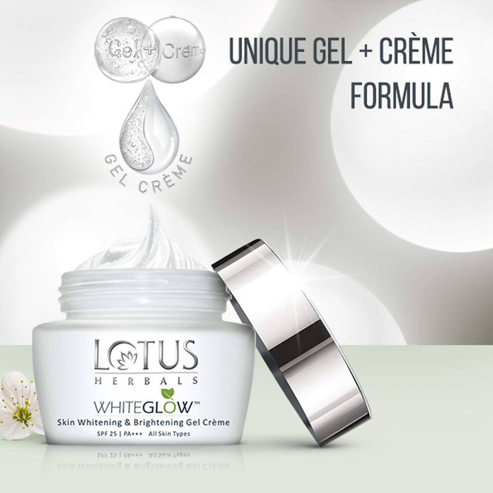Picture of Lotus Herbals Whiteglow Skin Brightening Gel Creme SPF 25 PA+++ - 60 Gm