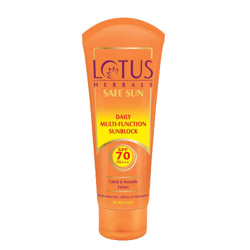 Picture of Lotus Herbals Safe Sun Daily Multi-Function Sunblock SPF PA+++ - 60 gm