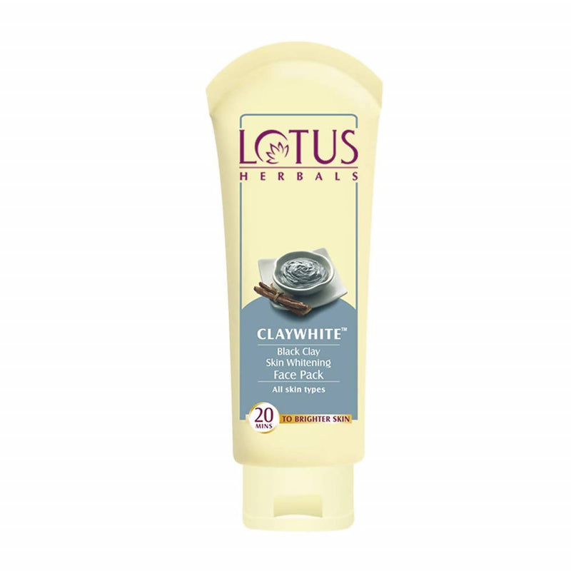 Show details for Lotus Herbals Claywhite Black Clay Skin Whitening Face Pack - 120 GM Picture of Lotus Herbals Claywhite Black Clay Skin Whitening Face Pack - 120 GM