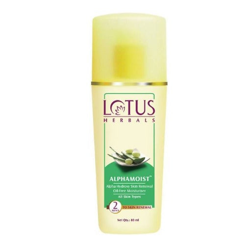 Picture of Lotus Herbal Alphamoist Alpha Hydroxy Skin Renewal Oil Free Moisturiser - 80 Ml