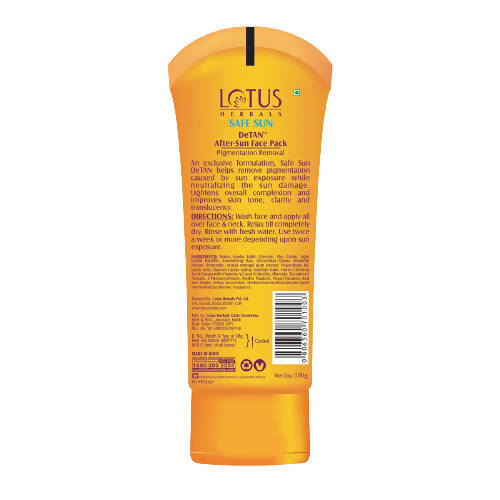 Picture of Lotus Herbals Safe Sun DeTan After-Sun Face Pack - 100 gm