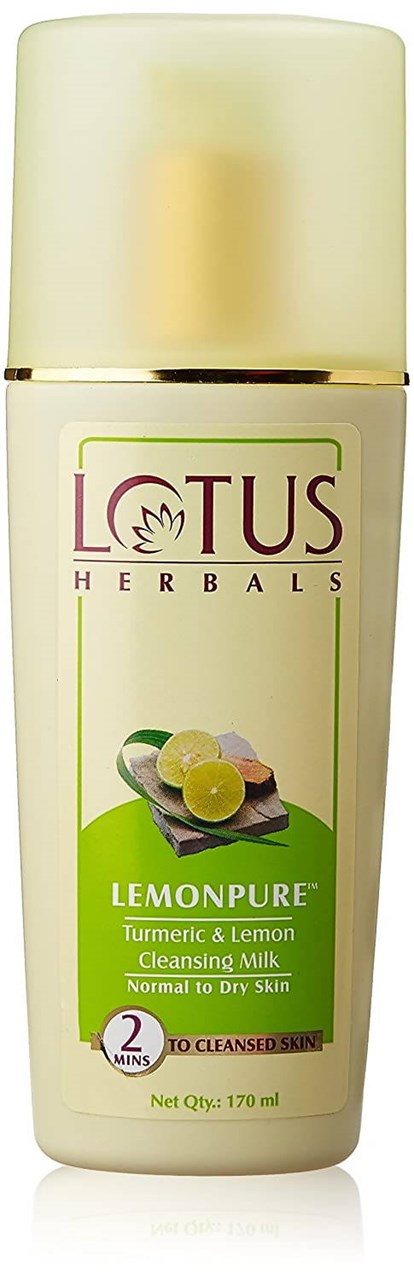 Show details for Lotus Herbals Lemonpure Turmeric And Lemon Cleansing Milk - 170 ML Picture of Lotus Herbals Lemonpure Turmeric And Lemon Cleansing Milk - 170 ML