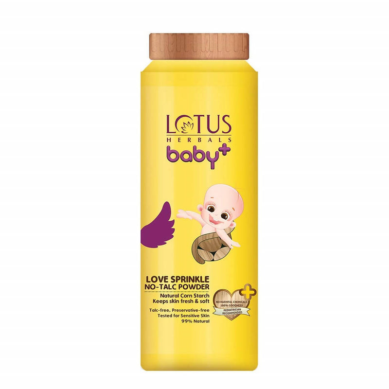Show details for Lotus Herbals Baby+ Love Sprinkle No-Talc Powder - 100 Gm Picture of Lotus Herbals Baby+ Love Sprinkle No-Talc Powder - 100 Gm