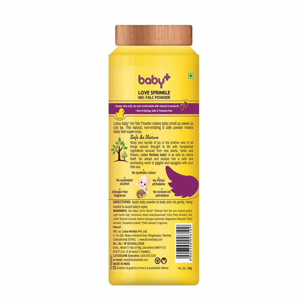 Picture of Lotus Herbals Baby+ Love Sprinkle No-Talc Powder - 100 Gm