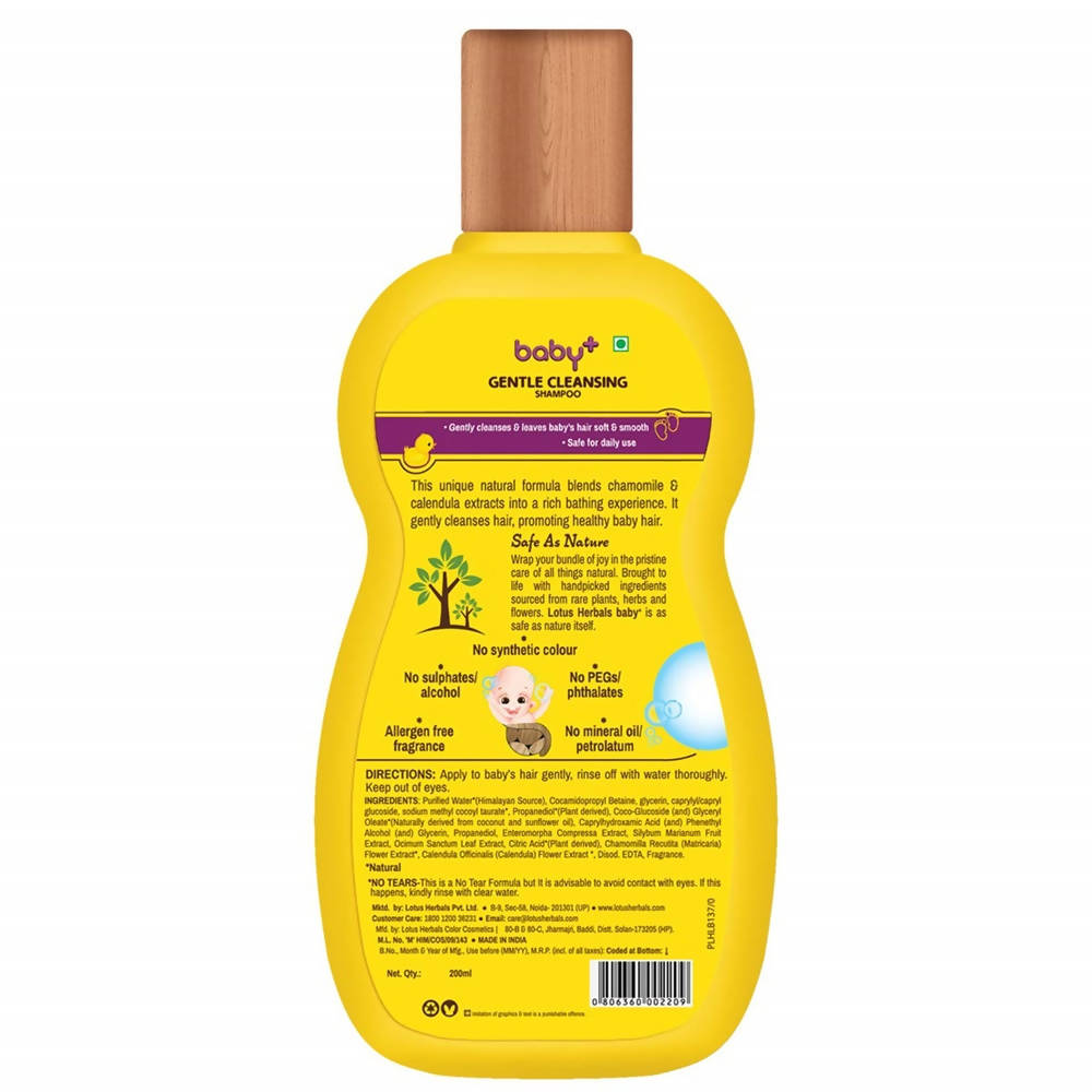 Picture of Lotus Herbals Baby+ Gentle Cleansing Shampoo (200 Ml) - 200 Ml