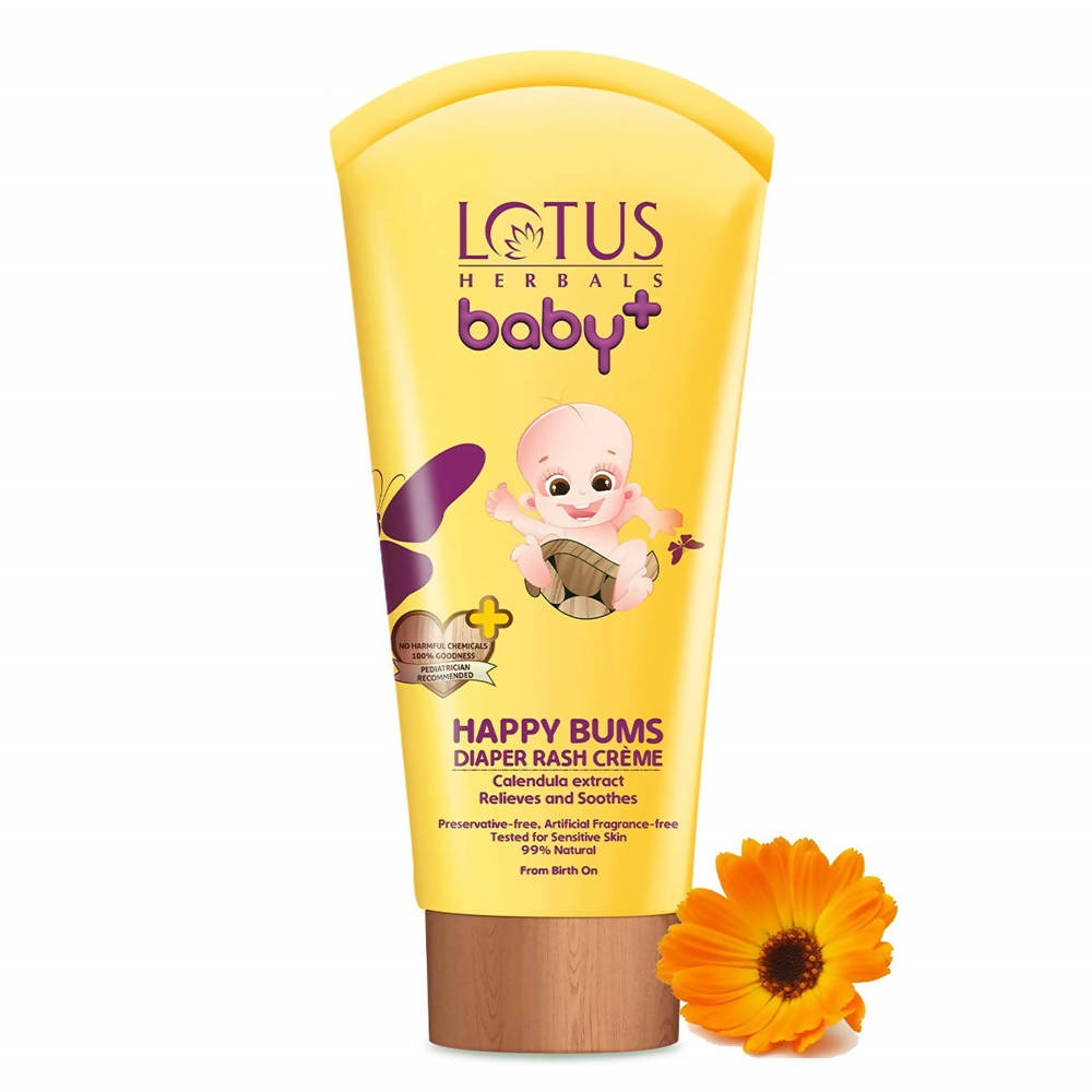 Picture of Lotus Herbals Baby+ Happy Bums Diaper Rash Crème (100 Gm)