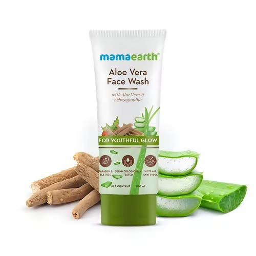Picture of Mamaearth Aloe Vera Face Wash For Youthful Glow - 100 ml
