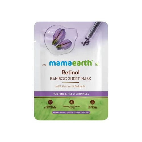 Picture of Mamaearth Retinol Bamboo Sheet Mask For Fine Lines & Wrinkles - 25 grams