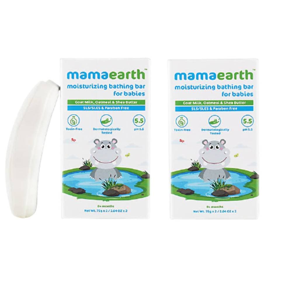 Picture of Mamaearth Moisturizing Bathing Bar Soap For Babies - Pack of 2-75 gms
