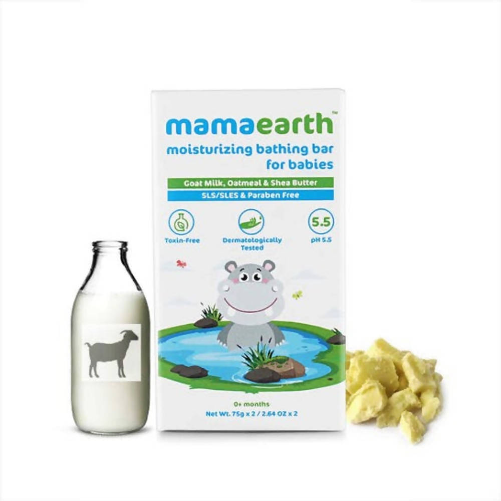 Picture of Mamaearth Moisturizing Bathing Bar Soap For Babies - Pack of 2-75 gms