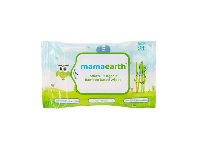 Picture of Mamaearth India's 1st Organic Bamboo Based Wipes - Pack of 1 - 15 Wipes