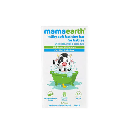 Picture of Mamaearth Milky Soft Bathing Bar for Babies - Pack of 2 - 75 gm