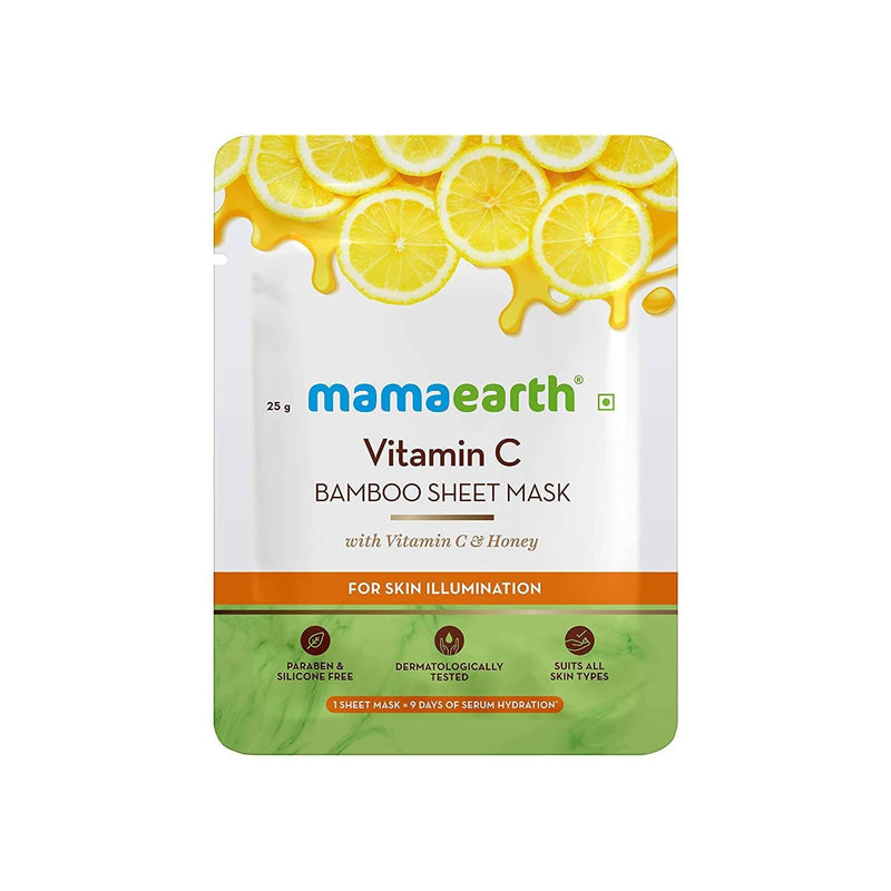 Picture of Mamaearth Vitamin C Bamboo Sheet Mask For Skin Illumination - Pack of 1 - 25 grams
